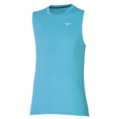 Camiseta sin Manga Mizuno Impulse Core Sin Manga Hombre - Azules - Chile M792PWZEYN